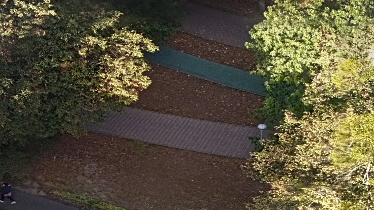 The same path after the repair, continuous
