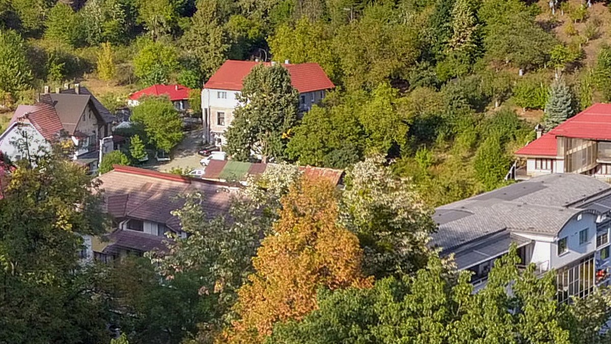 The same houses in zenpano, roof tiles and windows sharp